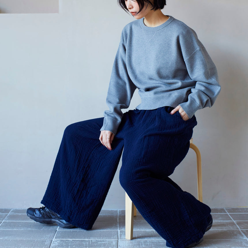 ロングワイドパンツ（3重ガーゼ）