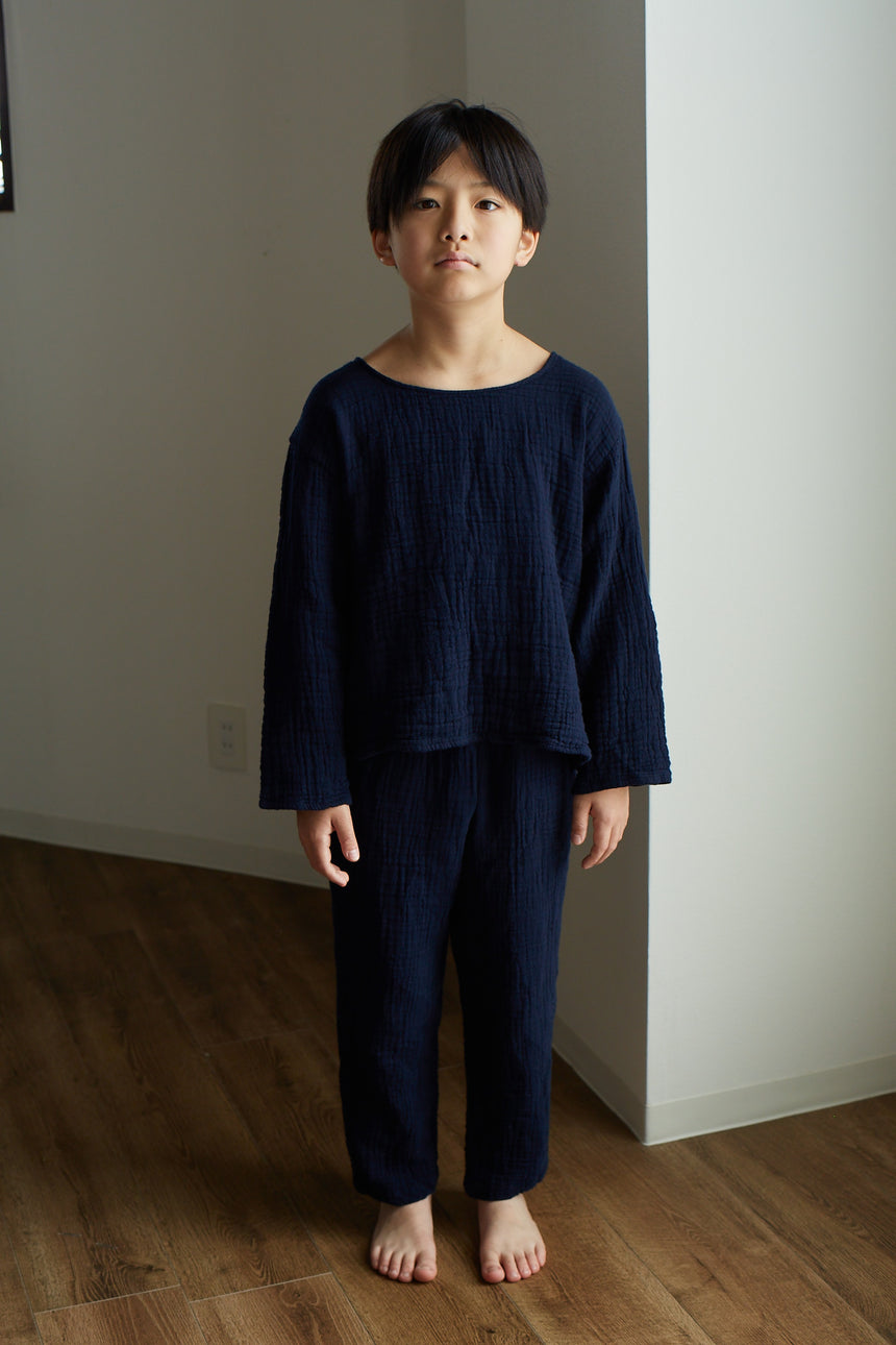 【10%OFF】子ども用 3重ガーゼパジャマ