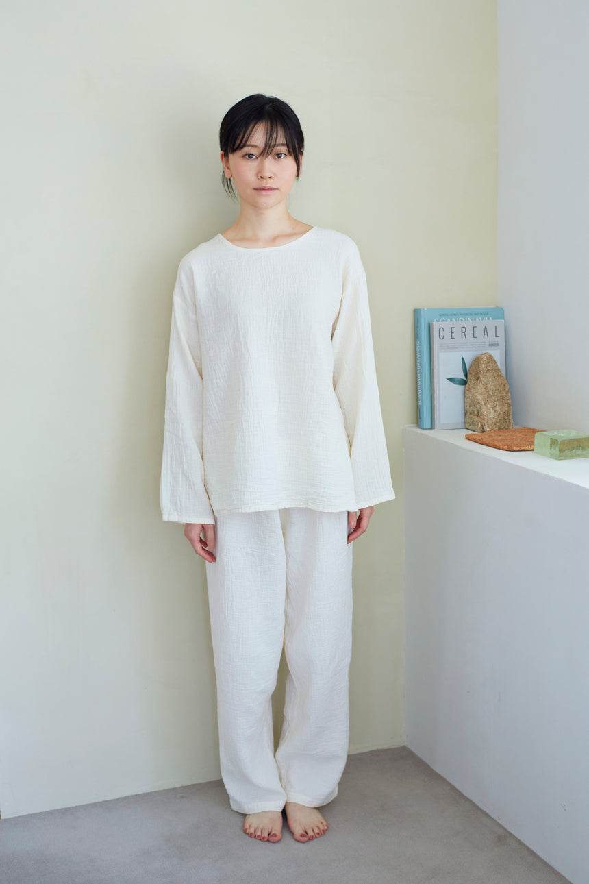 2重ガーゼ長袖Tシャツ