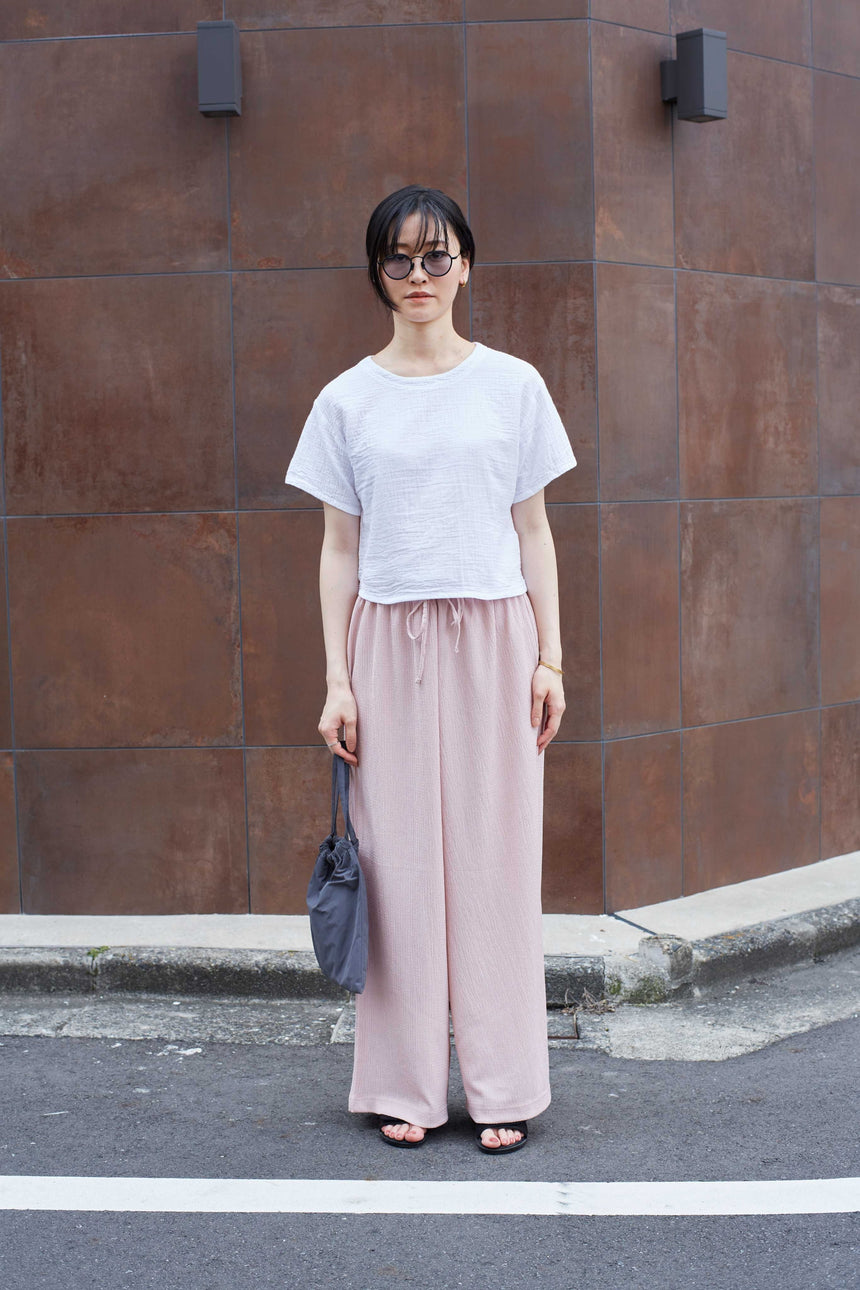 ショート丈半袖Tシャツ