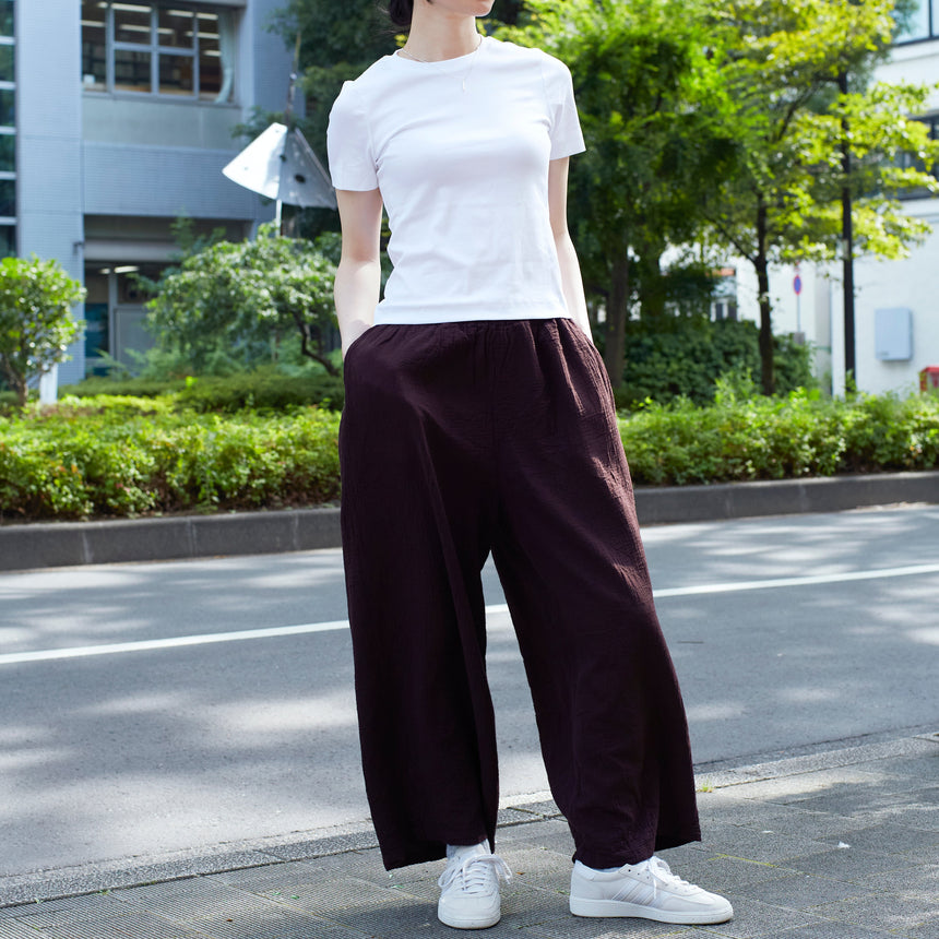 ロングワイドパンツ（2重ガーゼ）