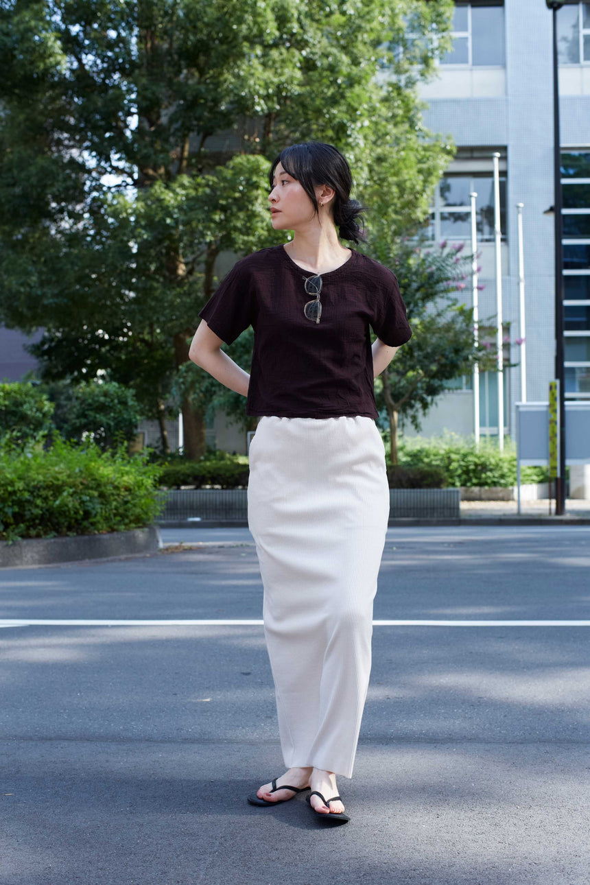 ショート丈半袖Tシャツ