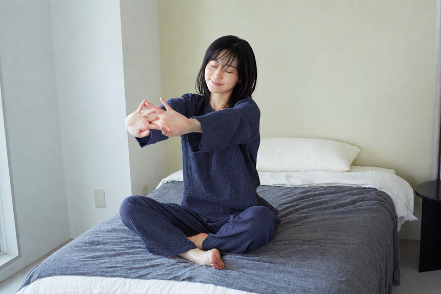 2重ガーゼ長袖Tシャツ