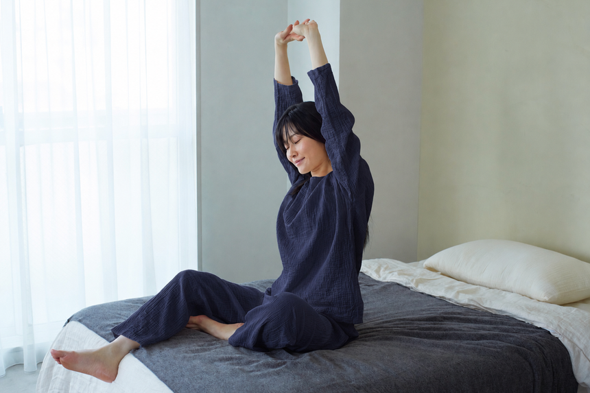 2重ガーゼ長袖Tシャツ