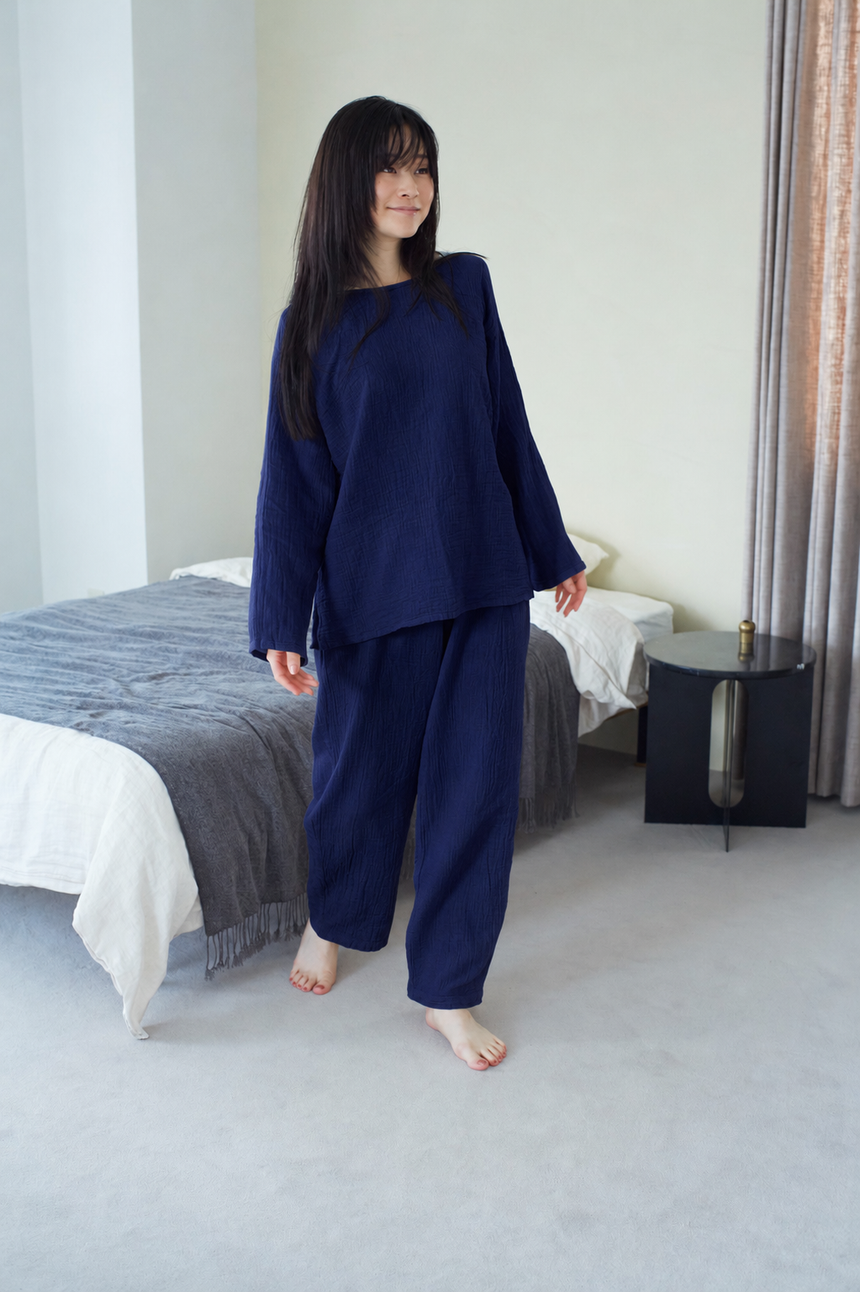 2重ガーゼ長袖Tシャツ