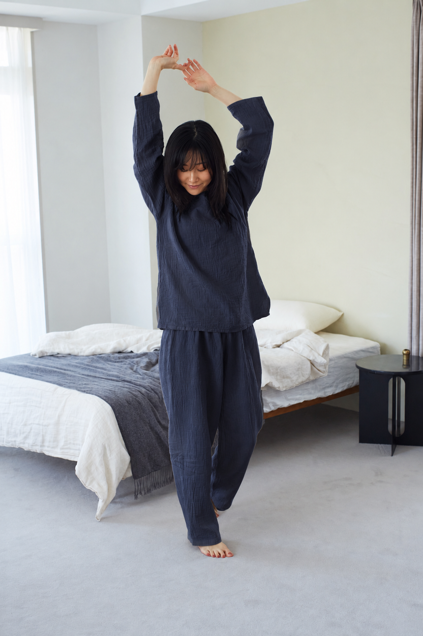 2重ガーゼ長袖Tシャツ