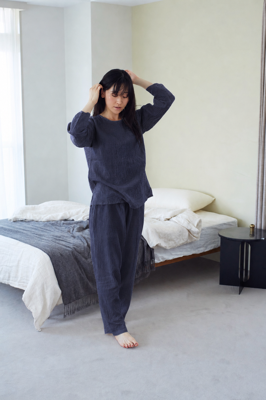 2重ガーゼ長袖Tシャツ