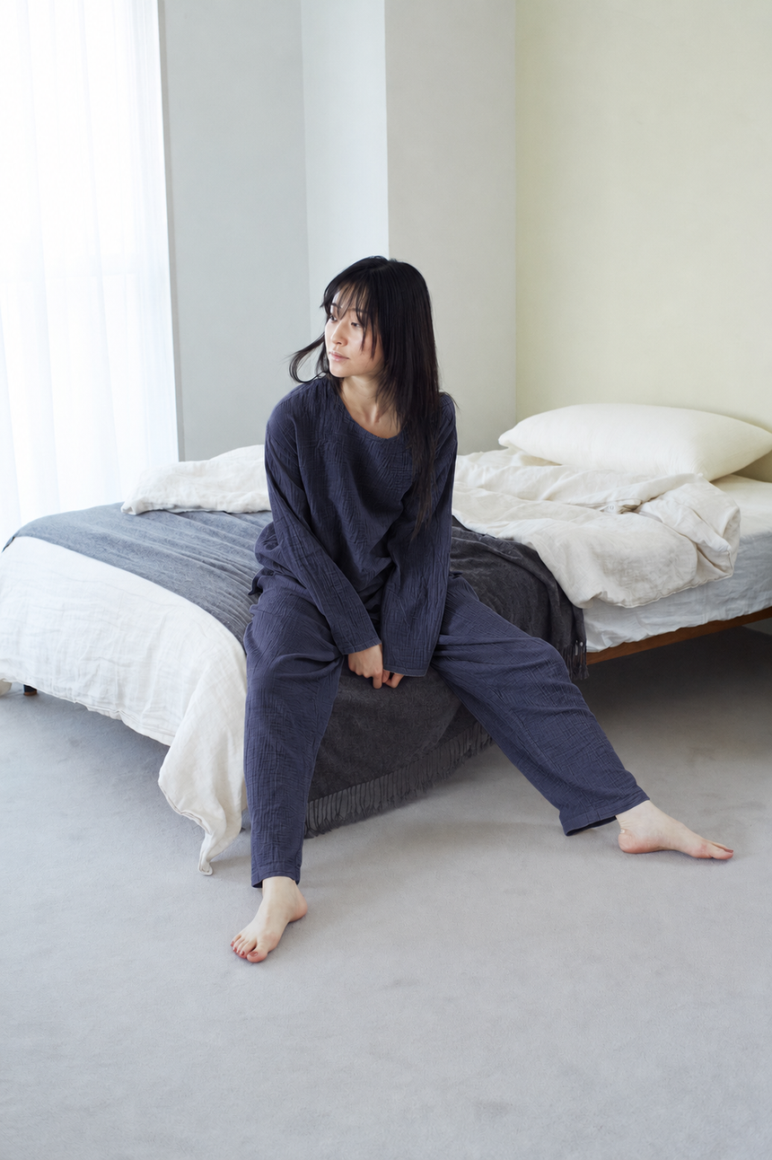 2重ガーゼ長袖Tシャツ