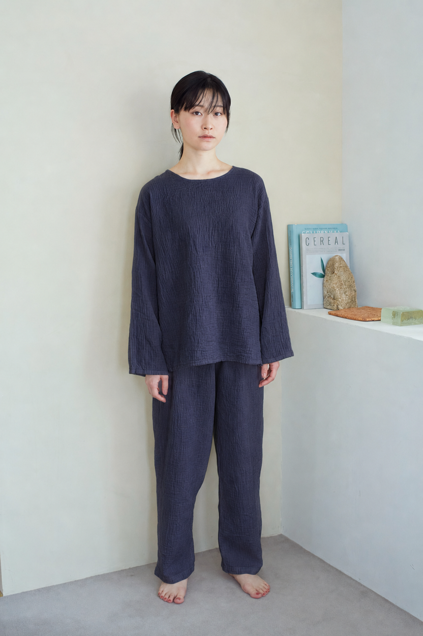2重ガーゼ長袖Tシャツ