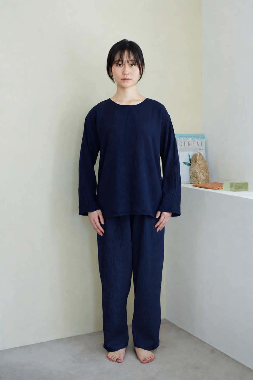 2重ガーゼ長袖Tシャツ
