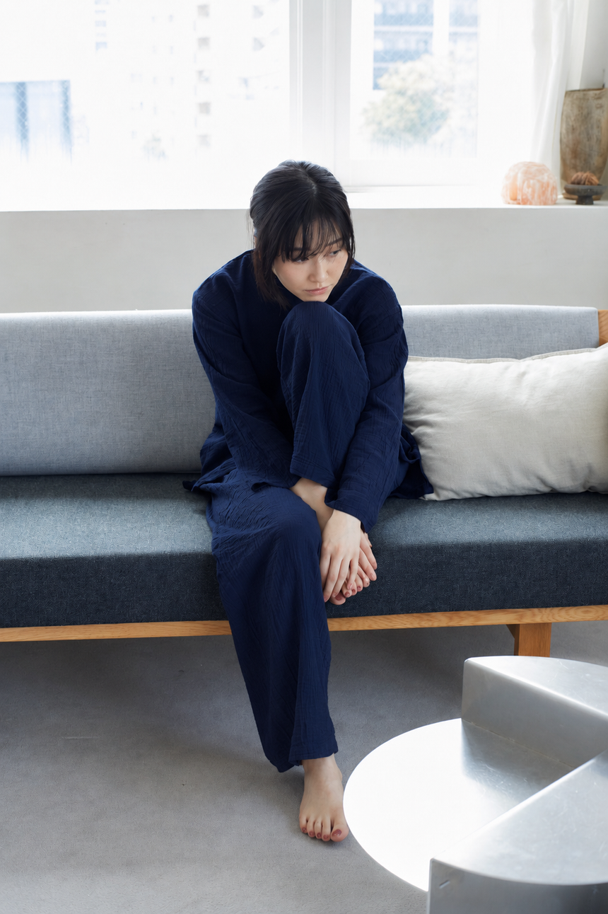 2重ガーゼ長袖Tシャツ