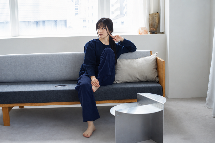 2重ガーゼ長袖Tシャツ