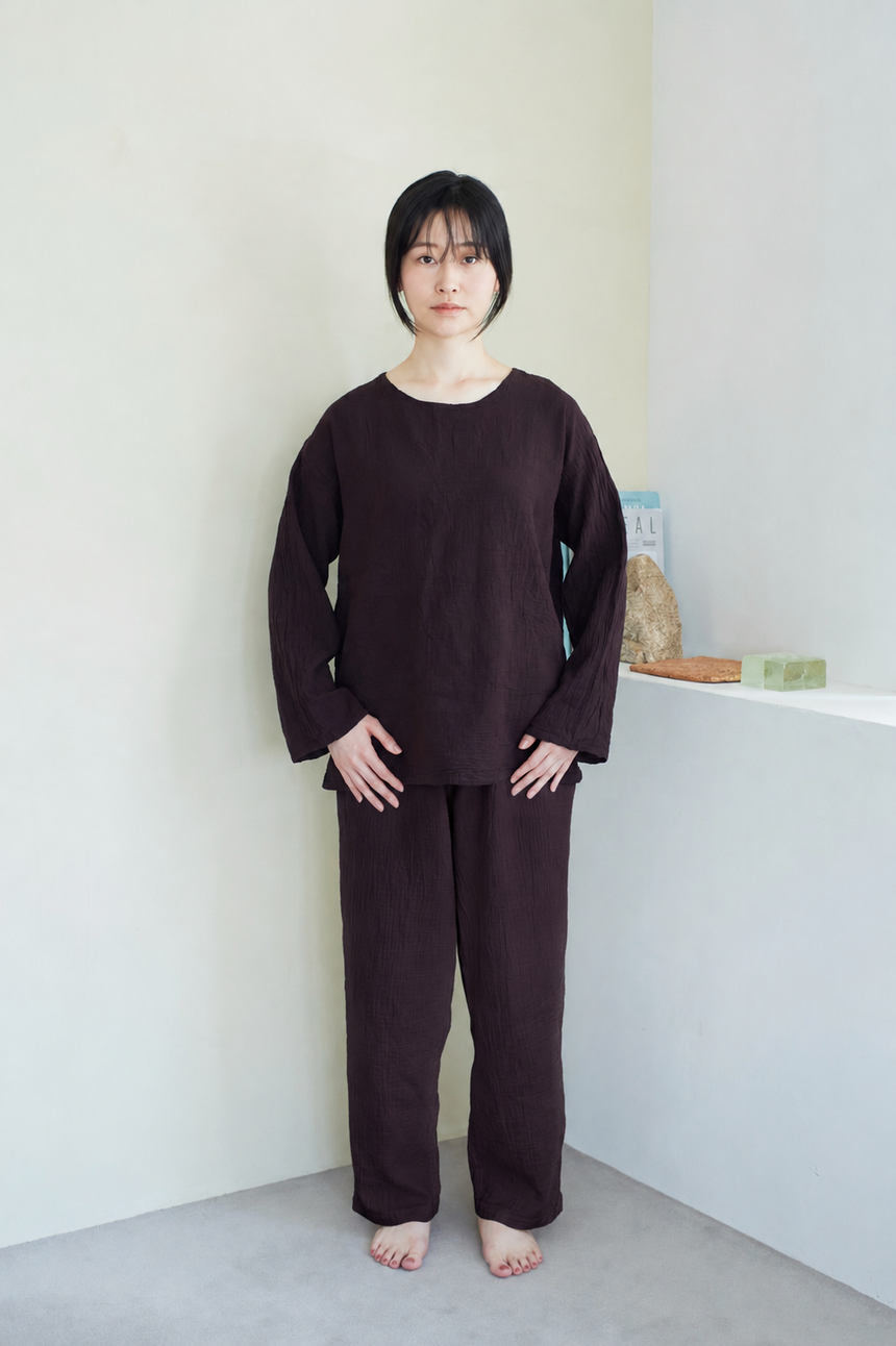 2重ガーゼ長袖Tシャツ