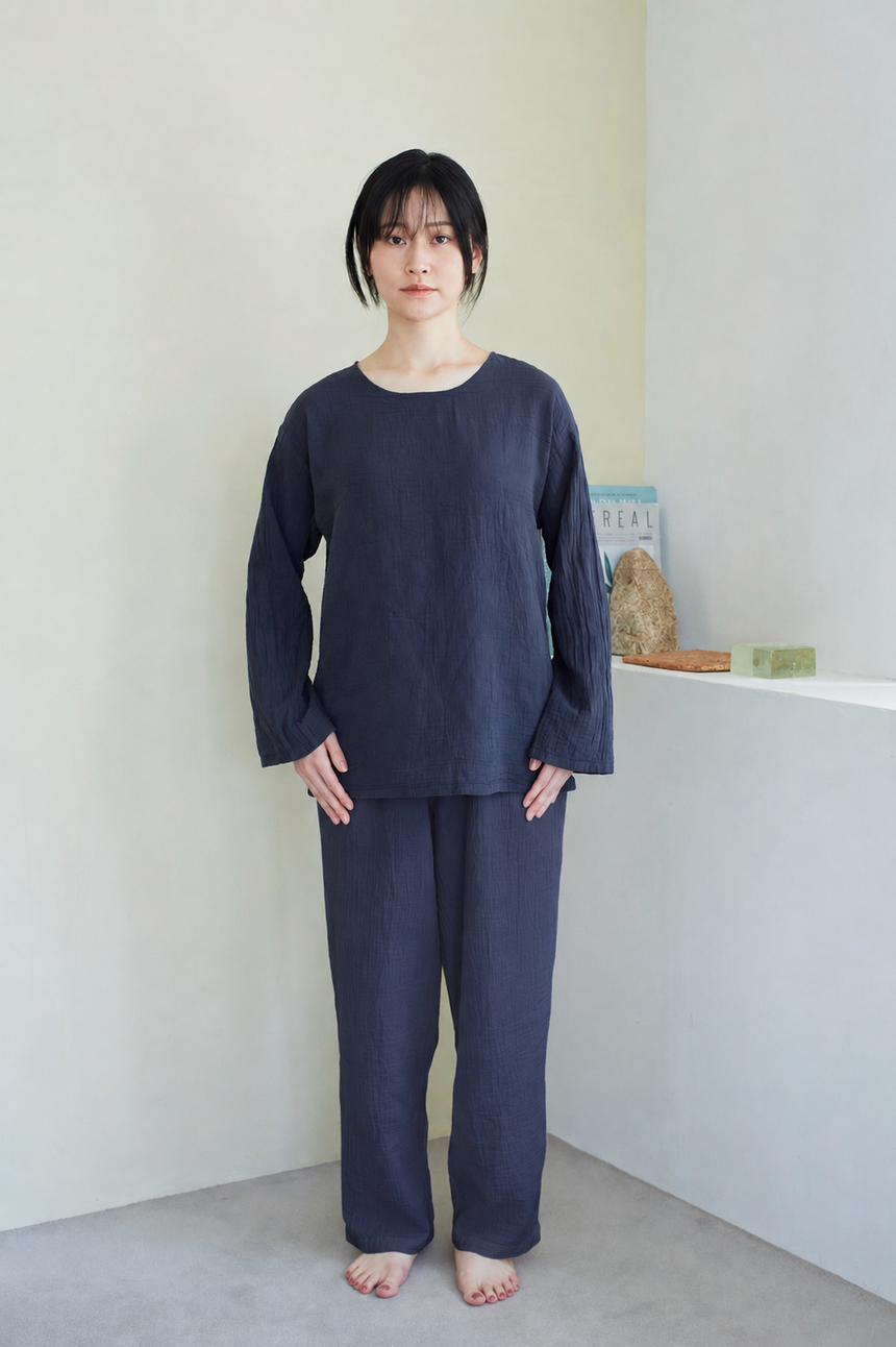 2重ガーゼ長袖Tシャツ