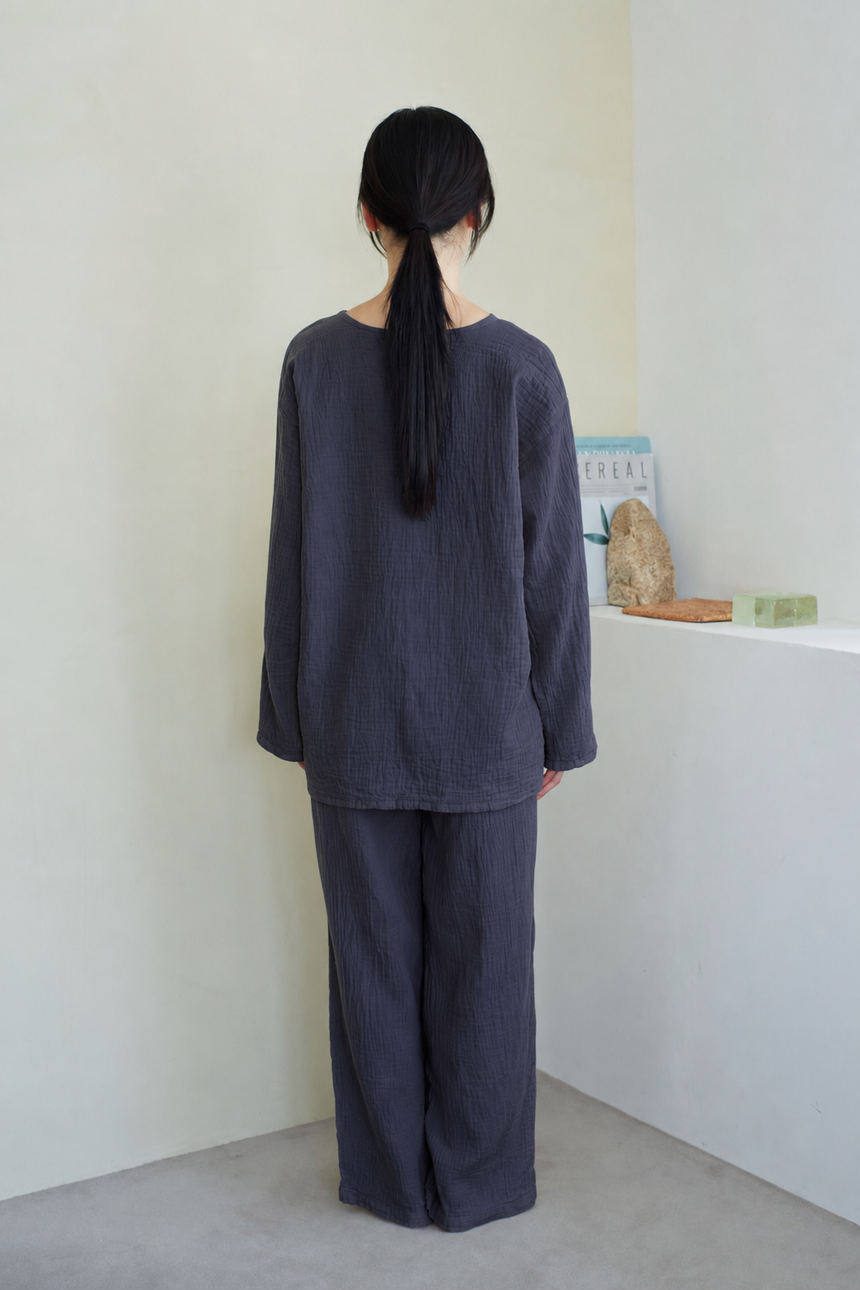 2重ガーゼ長袖Tシャツ