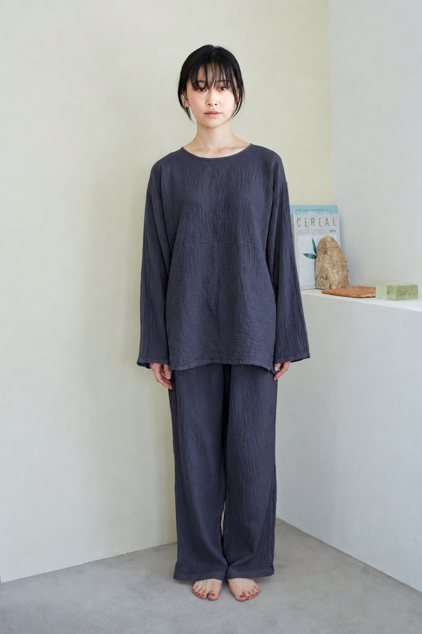 2重ガーゼ長袖Tシャツ