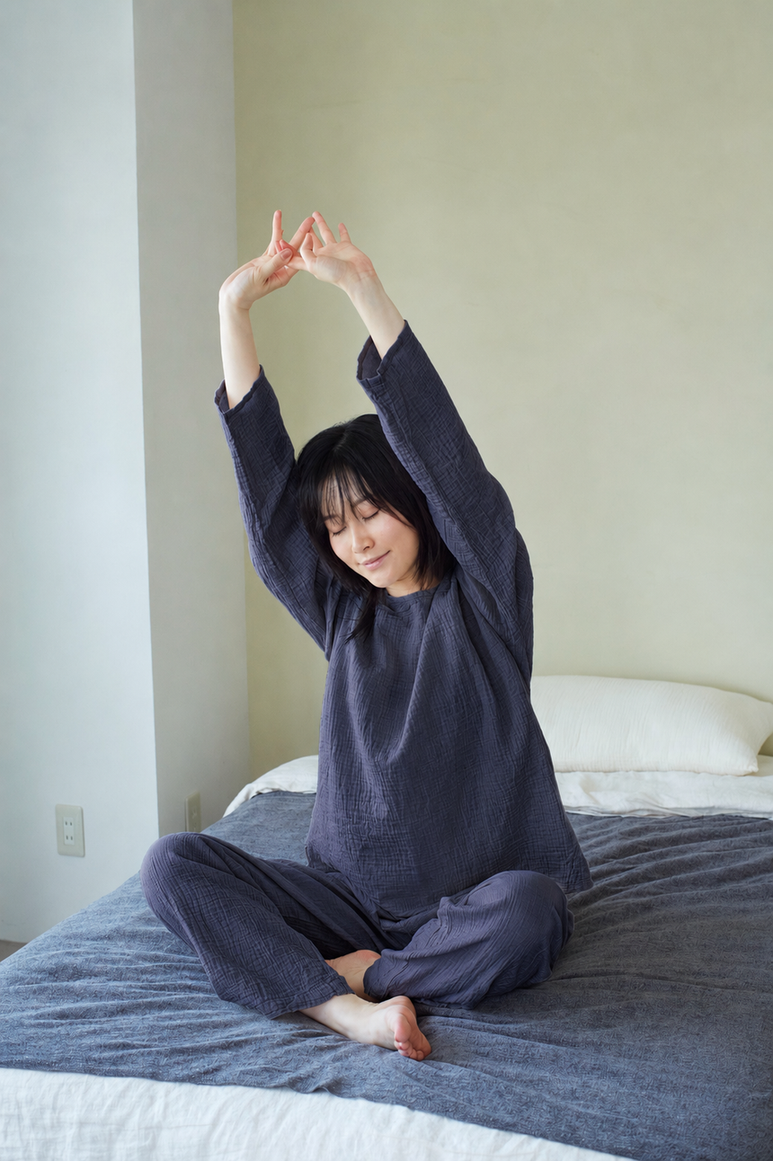 2重ガーゼ長袖Tシャツ