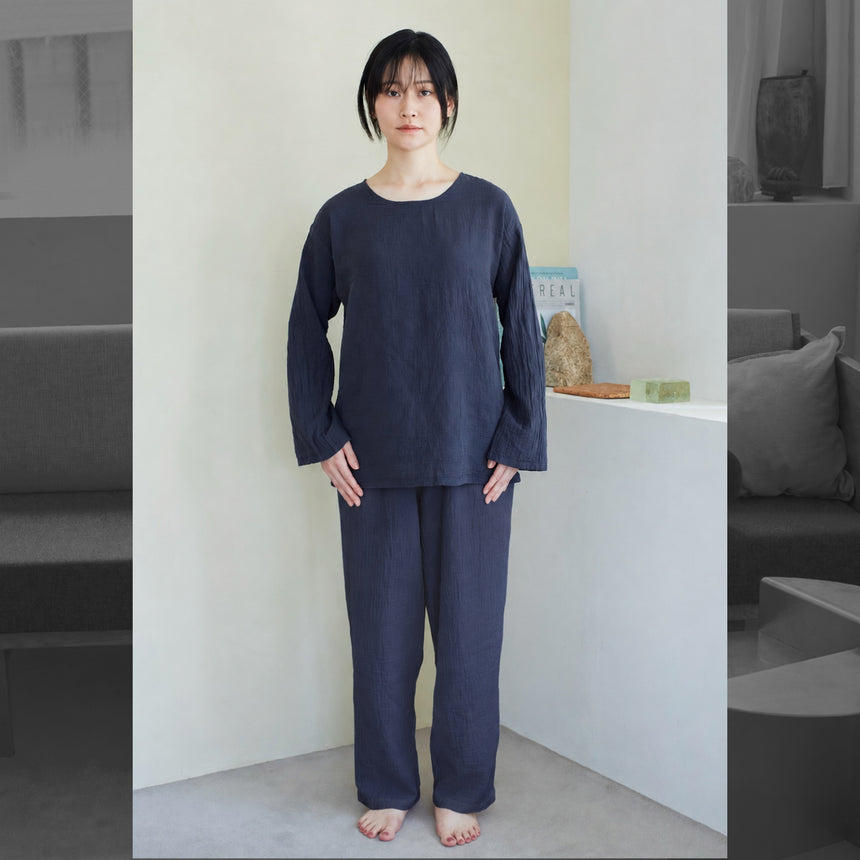 【10%OFF】2重ガーゼパジャマ（長袖）