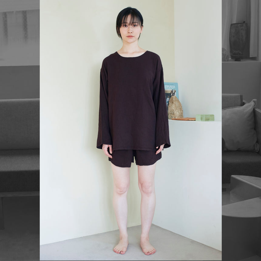 2重ガーゼ長袖Tシャツ