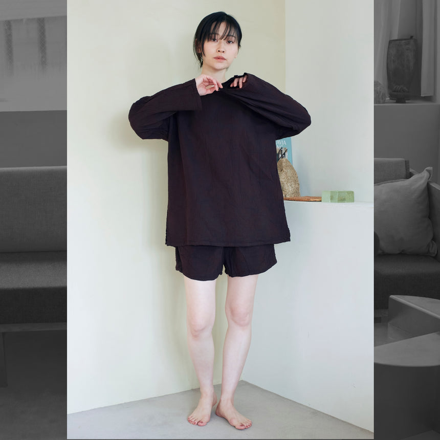 2重ガーゼ長袖Tシャツ