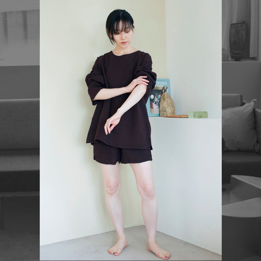 2重ガーゼ長袖Tシャツ