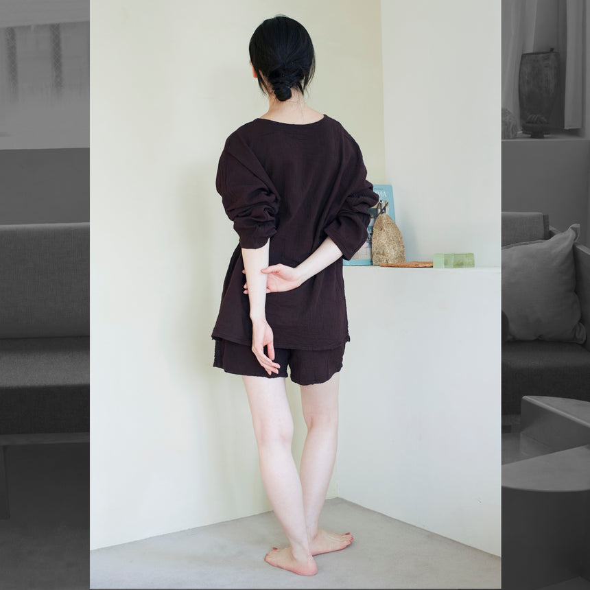 2重ガーゼ長袖Tシャツ