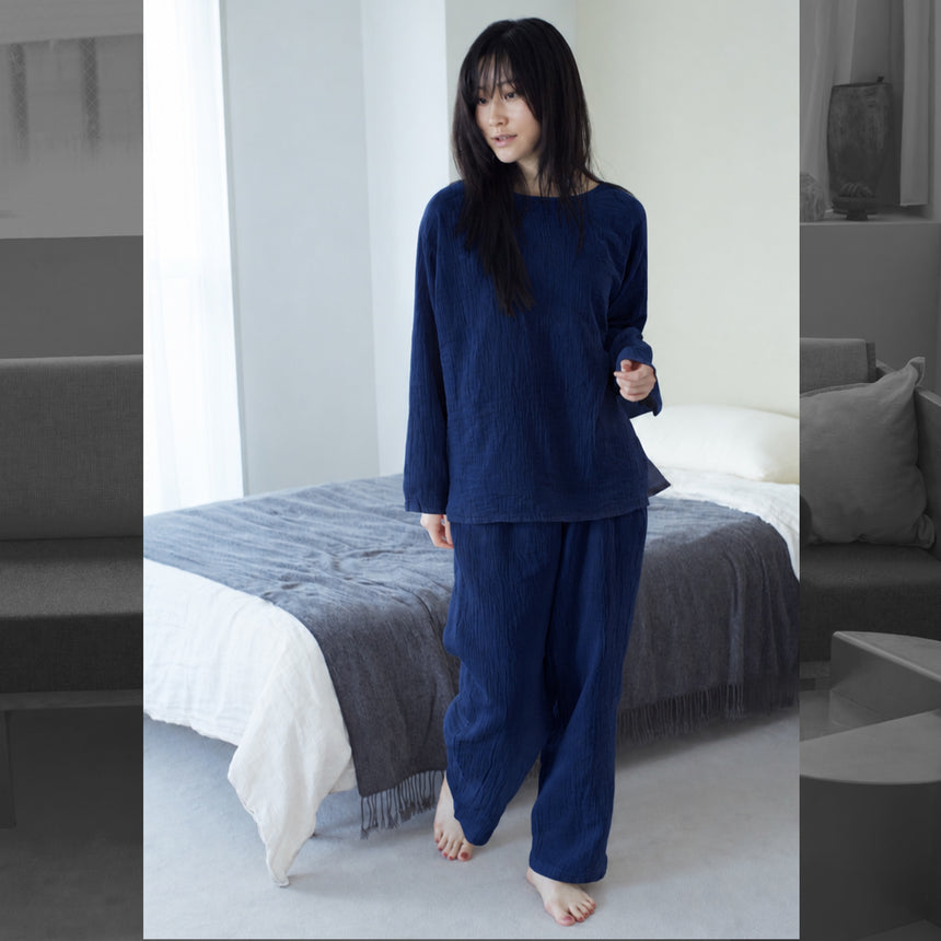 【10%OFF】2重ガーゼパジャマ（長袖）