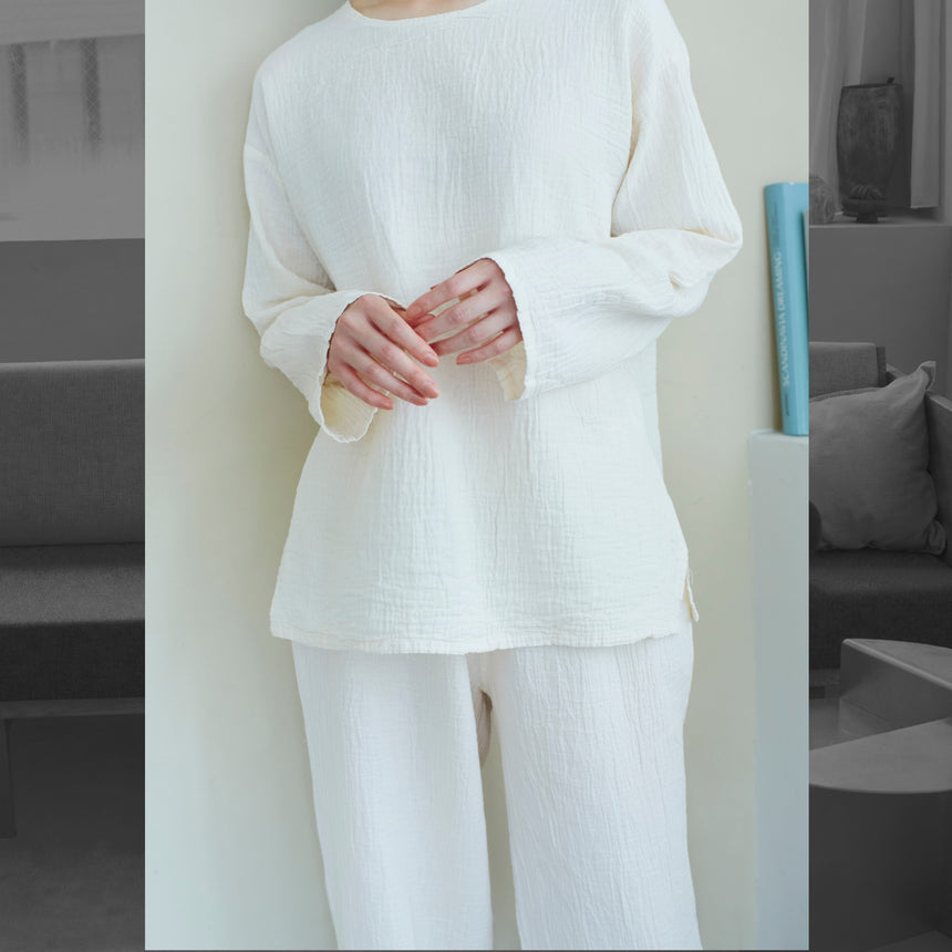 【10%OFF】2重ガーゼパジャマ（長袖）