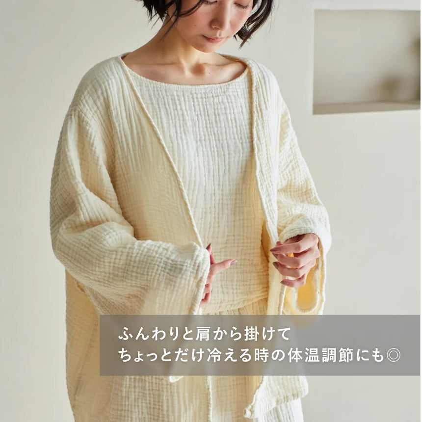3重ガーゼ｜ロングカーディガン